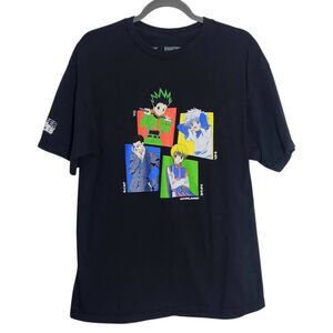 Hunter X Hunter Black T-Shirt Size Large Black Short Sleeve Anime Tee